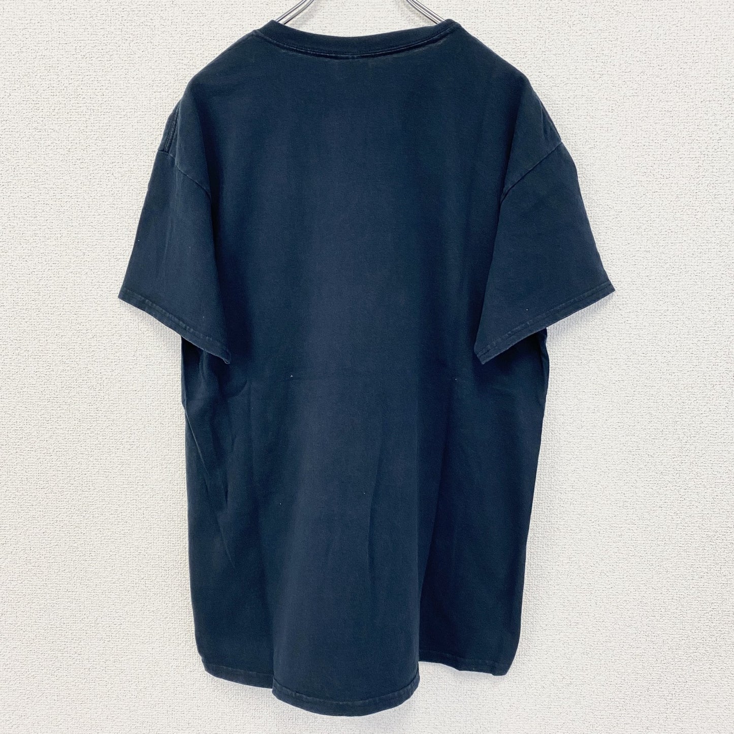 古着 used　GILDAN ギルダン　半袖プリントTシャツ　カジュアルデザイン　クルーネック　春夏服　レトロ　黒　Lサイズ