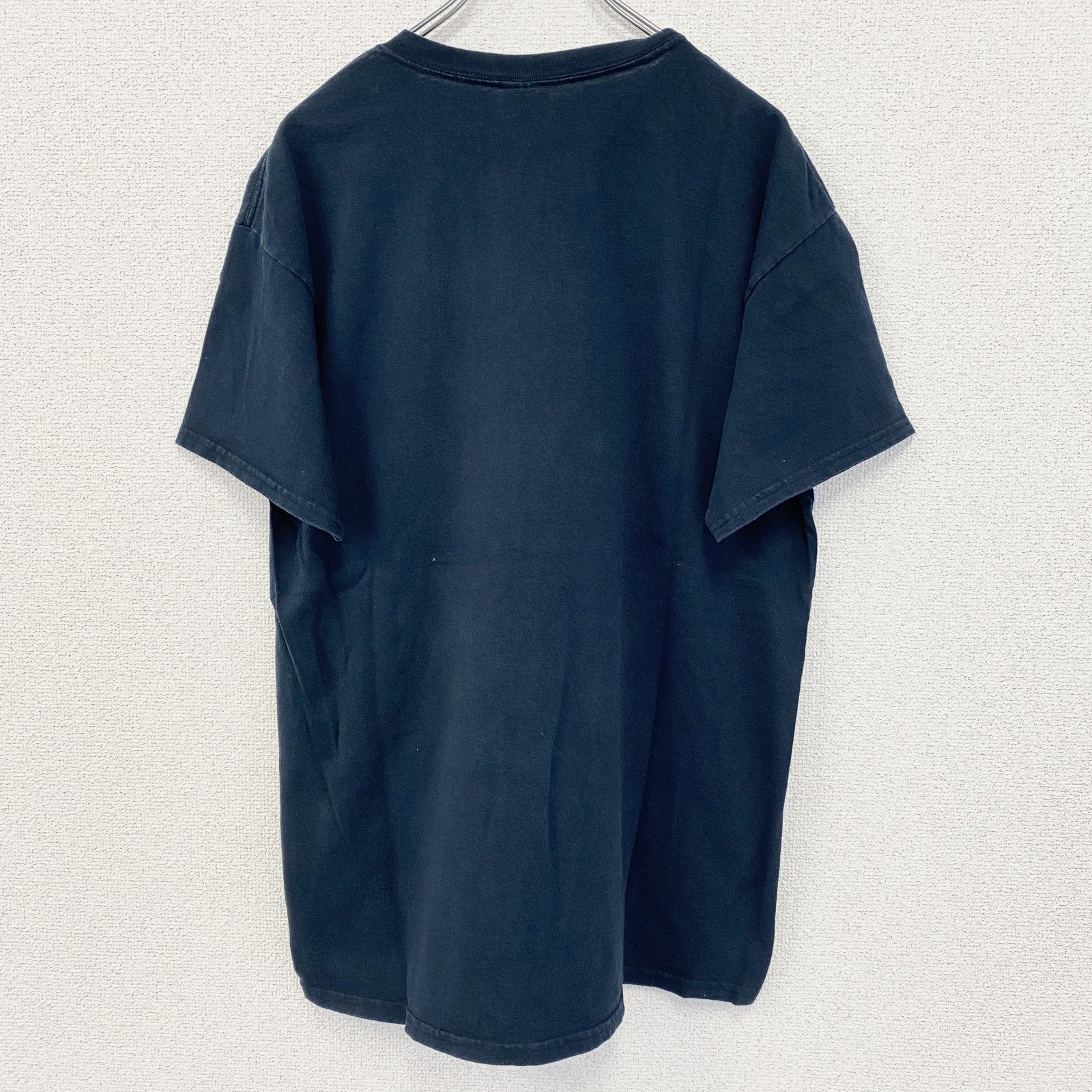 古着 used　GILDAN ギルダン　半袖プリントTシャツ　カジュアルデザイン　クルーネック　春夏服　レトロ　黒　Lサイズ