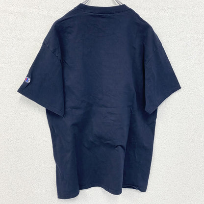 古着 used　champion チャンピオン　半袖カレッジプリントTシャツ　ウエストヴァージニア大学　ネイビー　Lサイズ