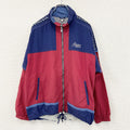 ～90s　ASICS　アシックス　フルジップジャケット　ヴィンテージ　青　ブルー　赤　レッド