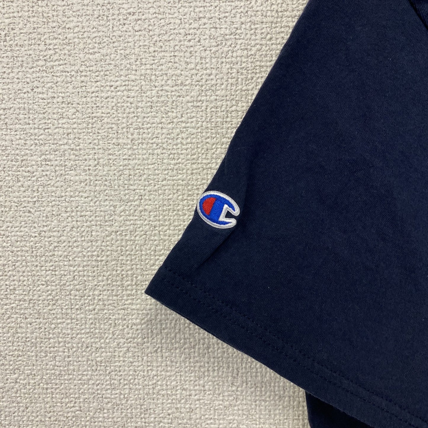 古着 used　champion チャンピオン　半袖カレッジプリントTシャツ　ウエストヴァージニア大学　ネイビー　Lサイズ