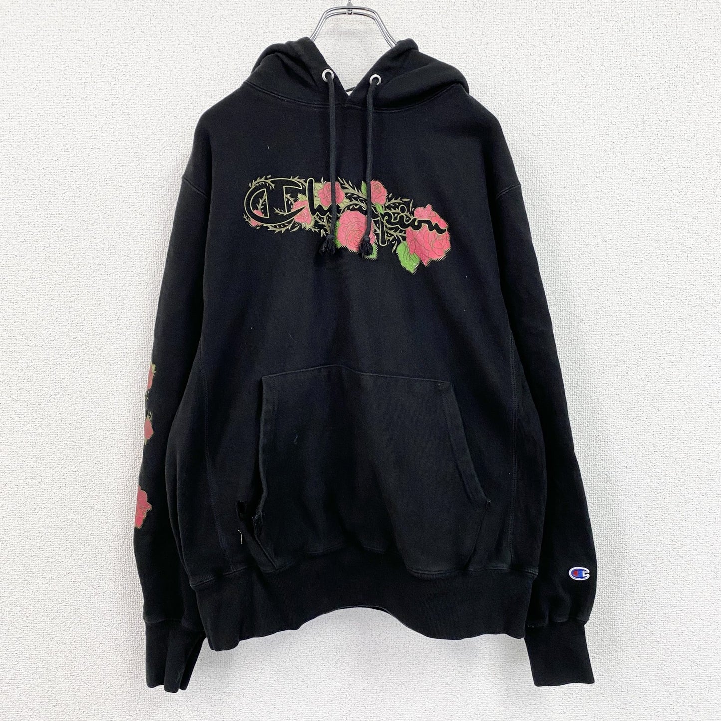 Champion　チャンピオン　リバースウィーブ　スウェットパーカー/フーディー　黒　ブラック　Mサイズ
