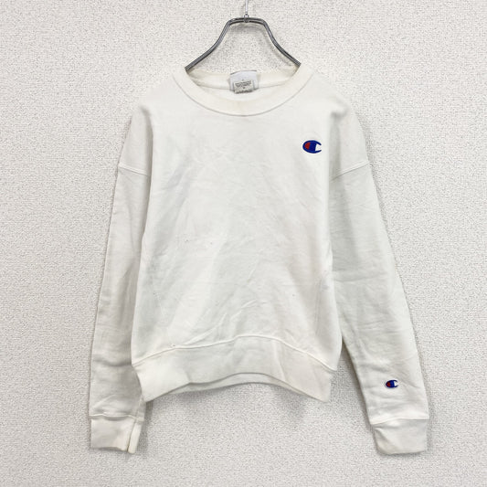 Champion　チャンピオン　リバースウィーブ　スウェット/トレーナー　ヘビーウエイト　刺繍ロゴ　現行　白　ホワイト　XSサイズ
