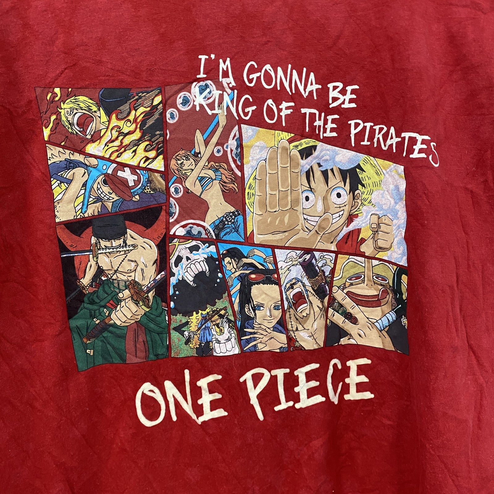 UNIQLO　ユニクロ　UT　ONE PIECE　ワンピース　半袖プリントアニメTシャツ　キャラクターT　赤　レッド　Mサイズ