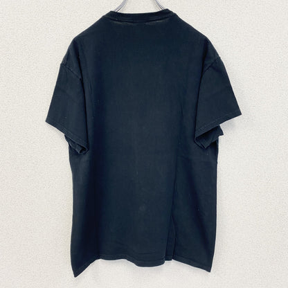 古着 used　GILDAN ギルダン　半袖プリントTシャツ　カウボーイ　馬　クルーネック　春夏服　レトロ　黒　ブラック　Lサイズ