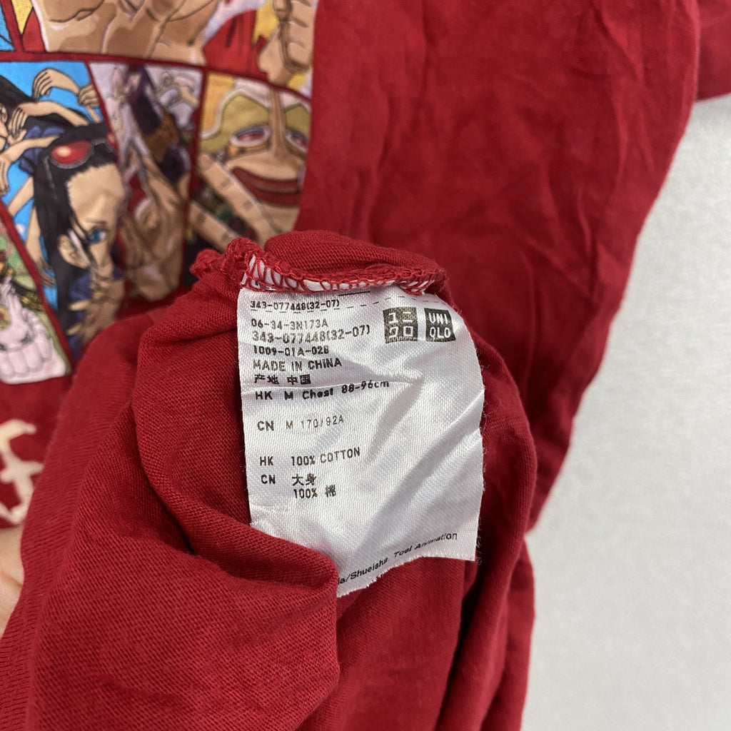 UNIQLO　ユニクロ　UT　ONE PIECE　ワンピース　半袖プリントアニメTシャツ　キャラクターT　赤　レッド　Mサイズ