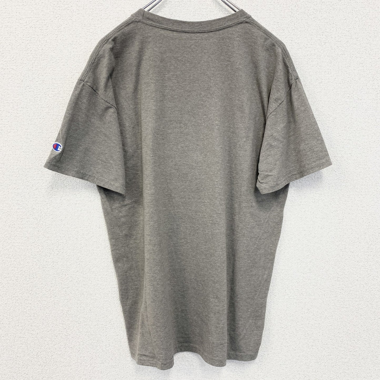 古着 used　champion チャンピオン　半袖チームロゴプリントTシャツ　NHL　シアトルクラーケン　グレー　Mサイズ