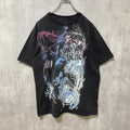 古着 used　anchorblue　半袖クルーネックプリントTシャツ　y2k　バックプリント　レトロデザイン　黒　Mサイズ