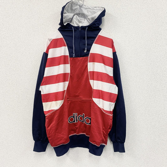 90s～　adidas　アディダス　アノラックジャージ　ジャージパーカー　ユニオンジャック　ヴィンテージ　赤　レッド　180サイズ