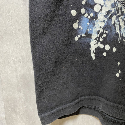 古着 used　anchorblue　半袖クルーネックプリントTシャツ　y2k　バックプリント　レトロデザイン　黒　Mサイズ