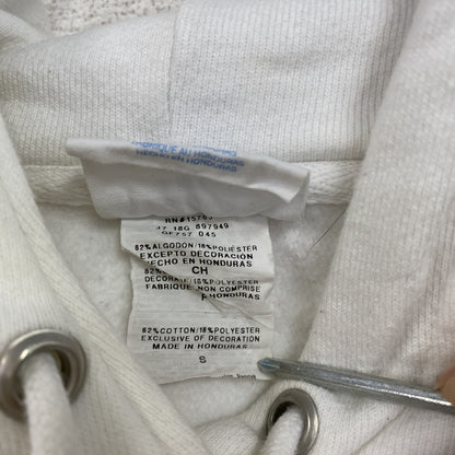 Champion　チャンピオン　リバースウィーブ　スウェットパーカー/フーディー　刺繍ロゴ　デカロゴ　現行　白　ホワイト　Sサイズ