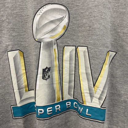 古着 used　Majestic　NFL　半袖オフィシャルプリントTシャツ　SUPER BOWL　クルーネック　グレー　Lサイズ