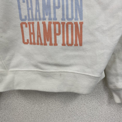 Champion　チャンピオン　リバースウィーブ　スウェットパーカー/フーディー　刺繍ロゴ　デカロゴ　現行　白　ホワイト　Sサイズ