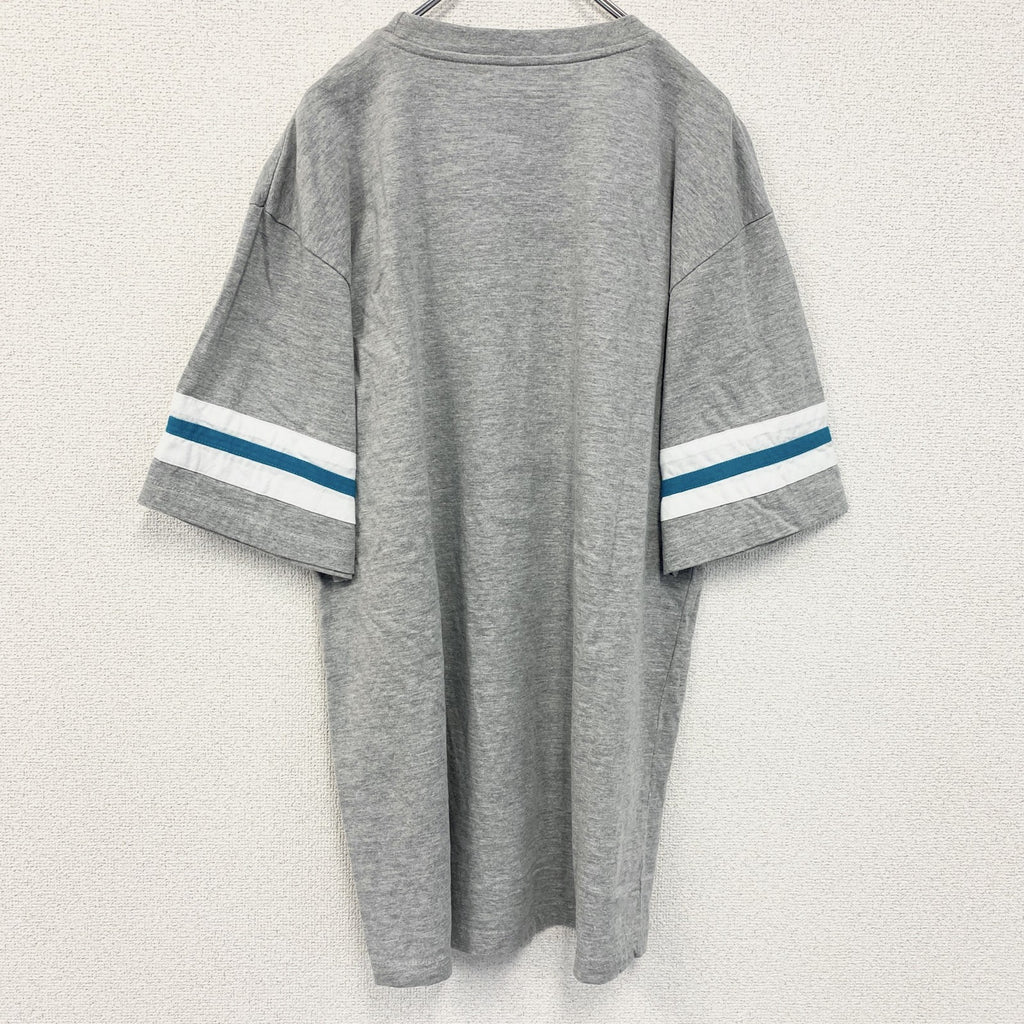 古着 used　Majestic　NFL　半袖オフィシャルプリントTシャツ　SUPER BOWL　クルーネック　グレー　Lサイズ