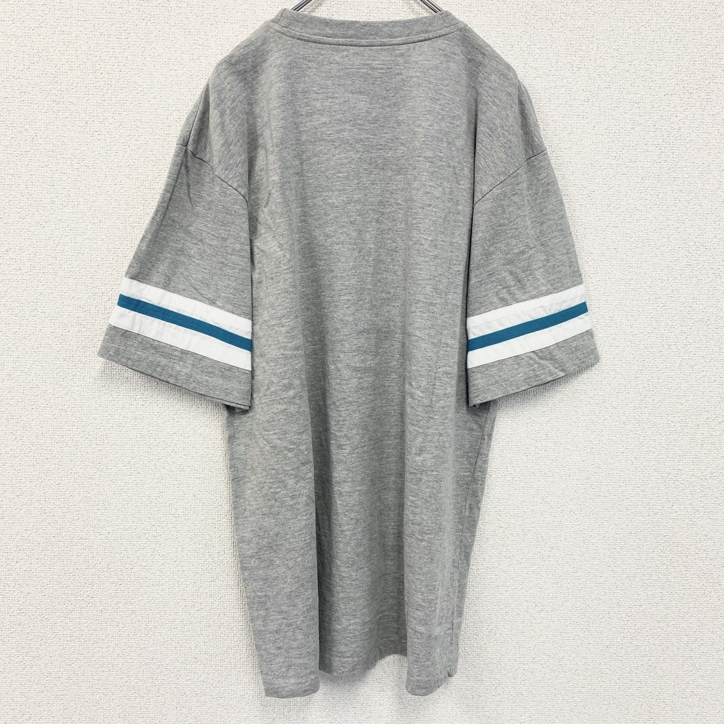 古着 used　Majestic　NFL　半袖オフィシャルプリントTシャツ　SUPER BOWL　クルーネック　グレー　Lサイズ