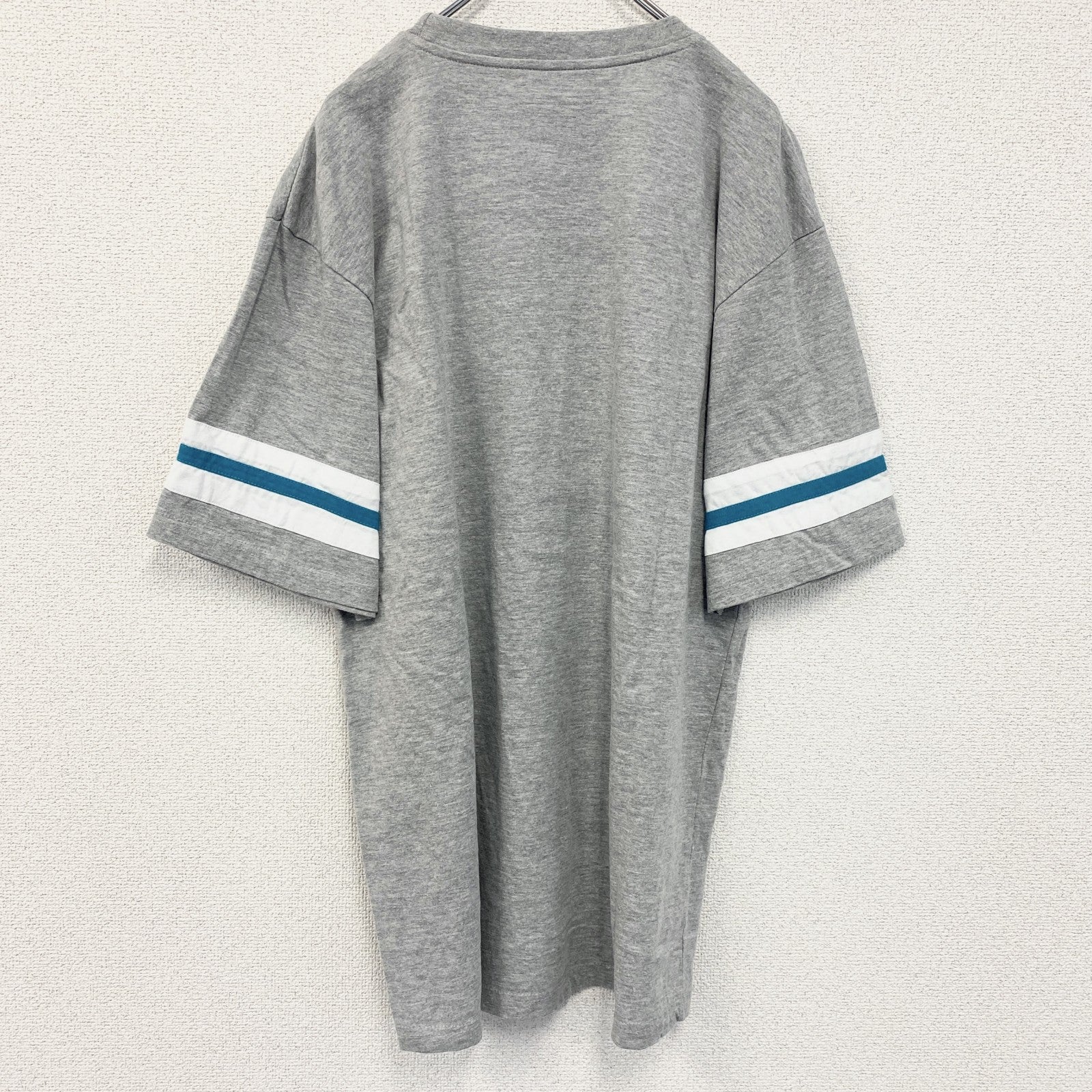 古着 used　Majestic　NFL　半袖オフィシャルプリントTシャツ　SUPER BOWL　クルーネック　グレー　Lサイズ