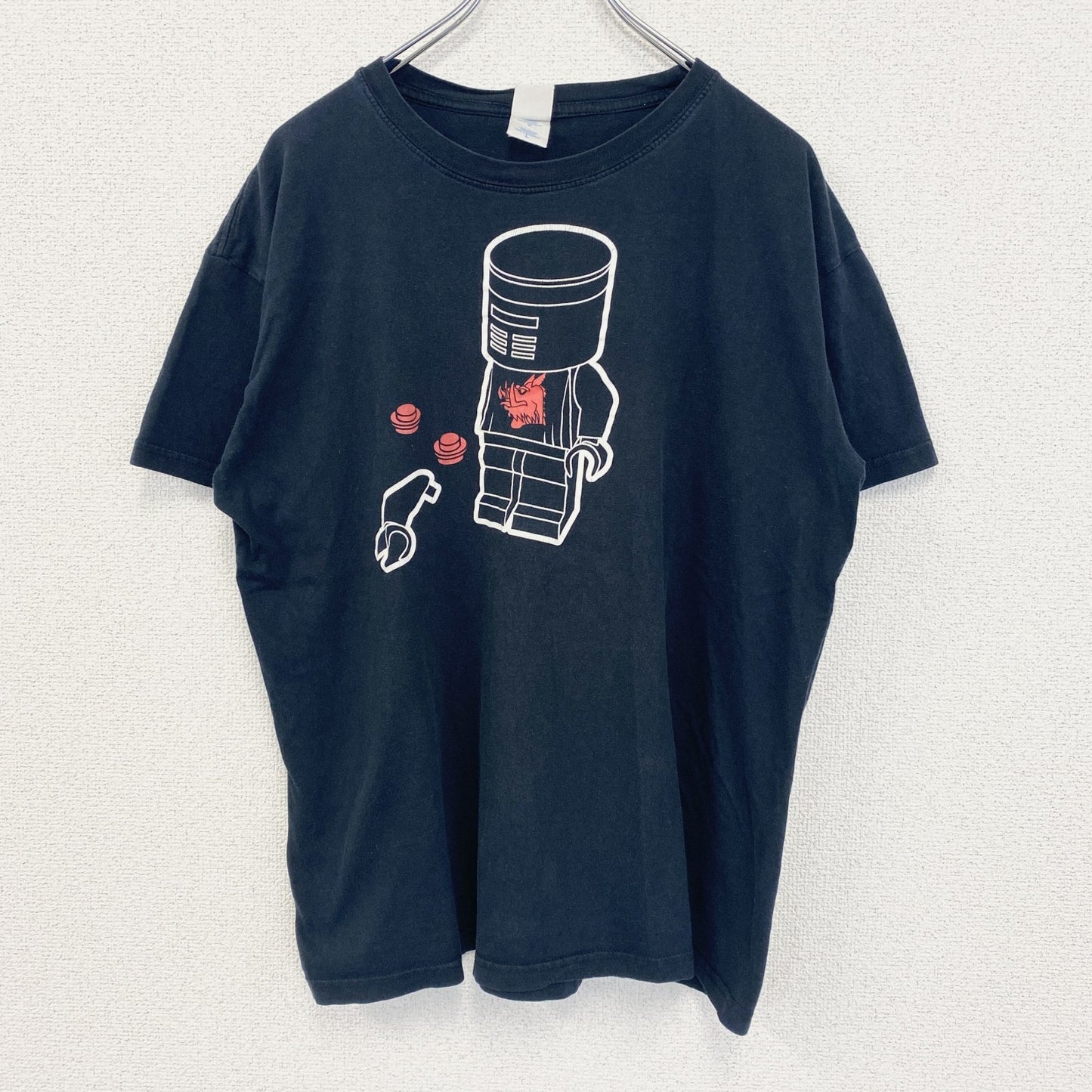 古着 used　GILDAN ギルダン　半袖プリントTシャツ　LEGO　レゴ　クルーネック　春夏服　黒　カジュアル　Lサイズ