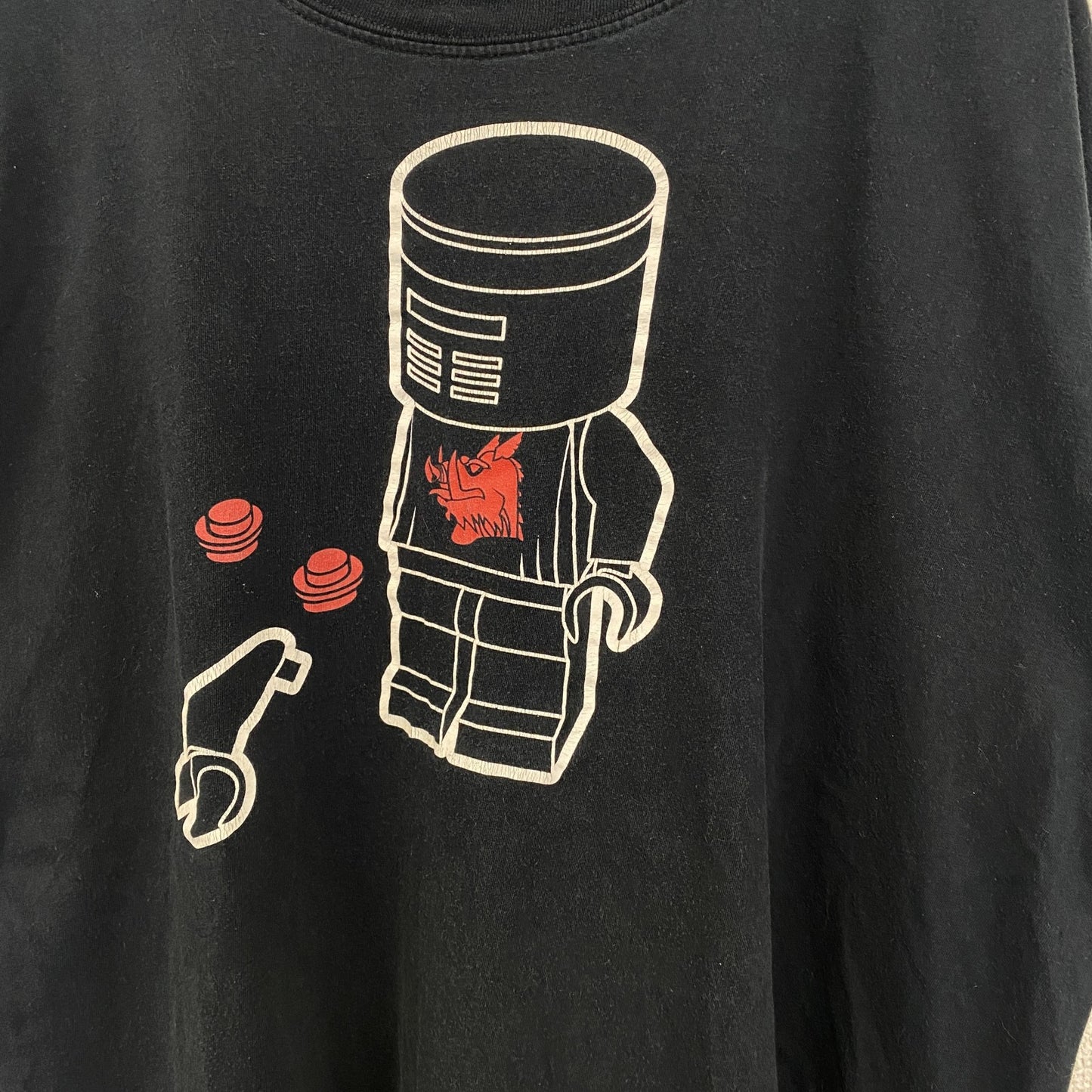 古着 used　GILDAN ギルダン　半袖プリントTシャツ　LEGO　レゴ　クルーネック　春夏服　黒　カジュアル　Lサイズ