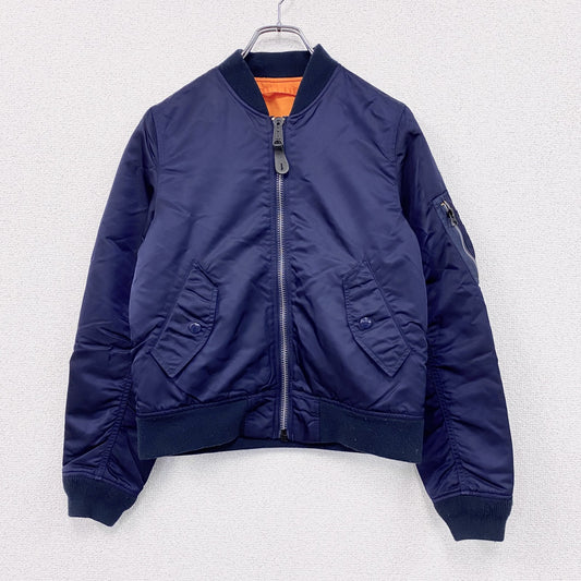 ALPHA INDUSTRIES　アルファ　MA-1　フライトジャケット　中綿入り　紺　ネイビー　Mサイズ