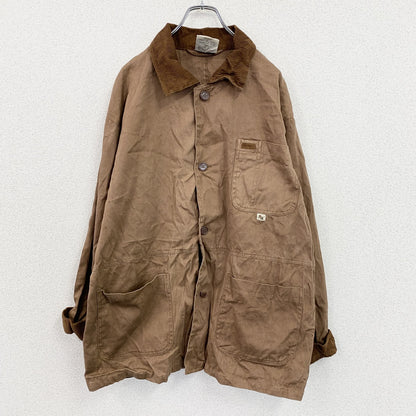 90s～　RUGGED RUN　カバーオール　ハンティングジャケット　コーデュロイカラー　茶色　ブラウン　Lサイズ