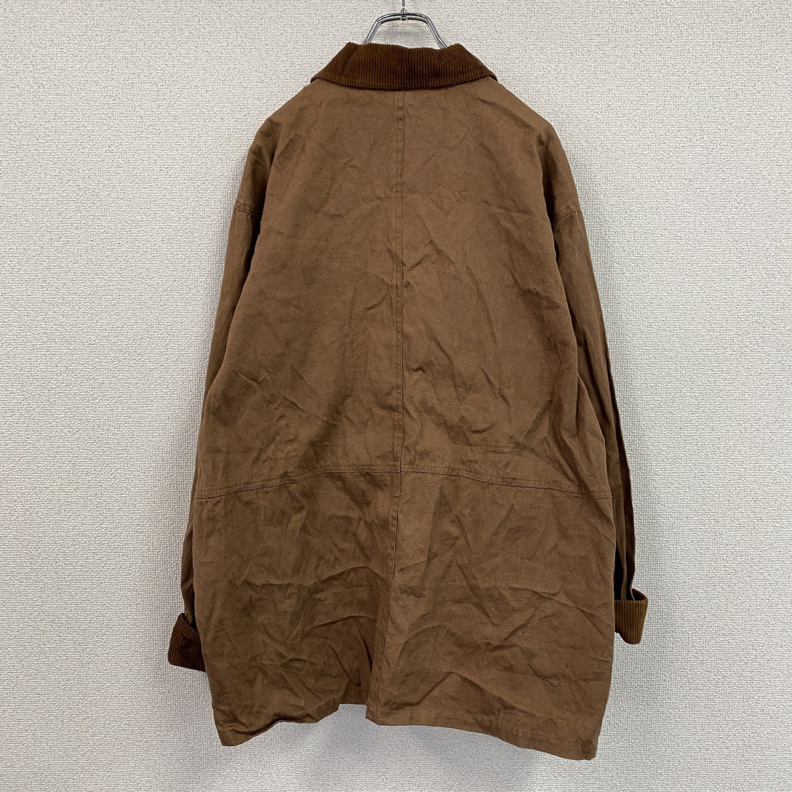 90s～　RUGGED RUN　カバーオール　ハンティングジャケット　コーデュロイカラー　茶色　ブラウン　Lサイズ