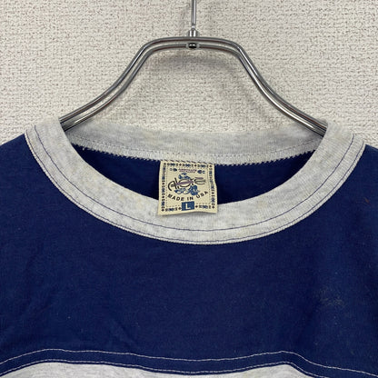 Alore　アローレ　半袖プリントTシャツ　グレー　紺　ネイビー　Lサイズ