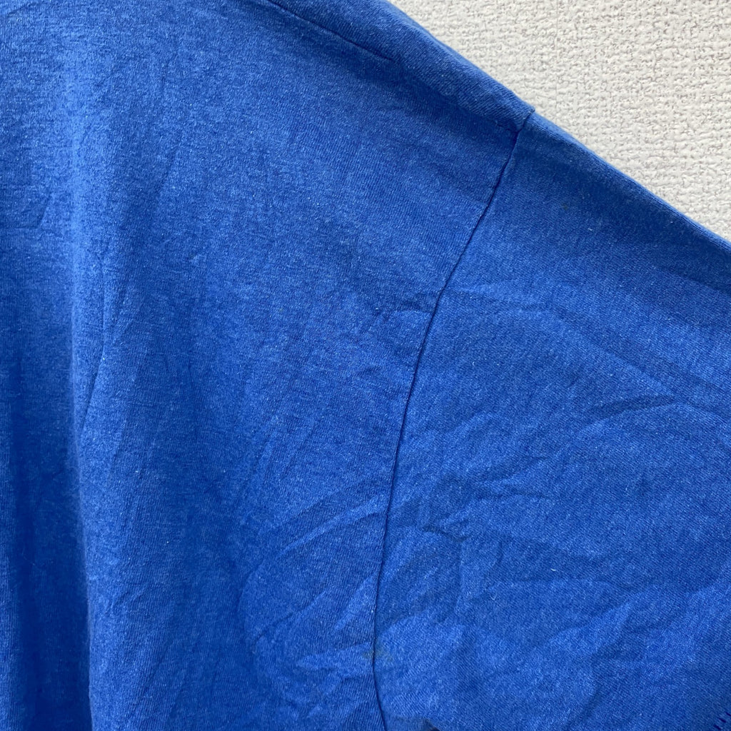 90s　BEST　Fruit of the Loom　半袖プリントTシャツ　シングルステッチ　ヴィンテージ　青　ブルー　XLサイズ