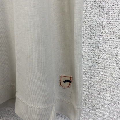 古着 used　G-STAR ROW　半袖ビッグロゴプリントTシャツ　クルーネック　春夏服　白　カジュアルデザイン　Lサイズ