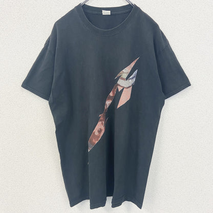 古着 used　GILDAN ギルダン　半袖バンドプリントTシャツ　メタリカ　ロゴT　クルーネック　黒　レトロデザイン　Lサイズ