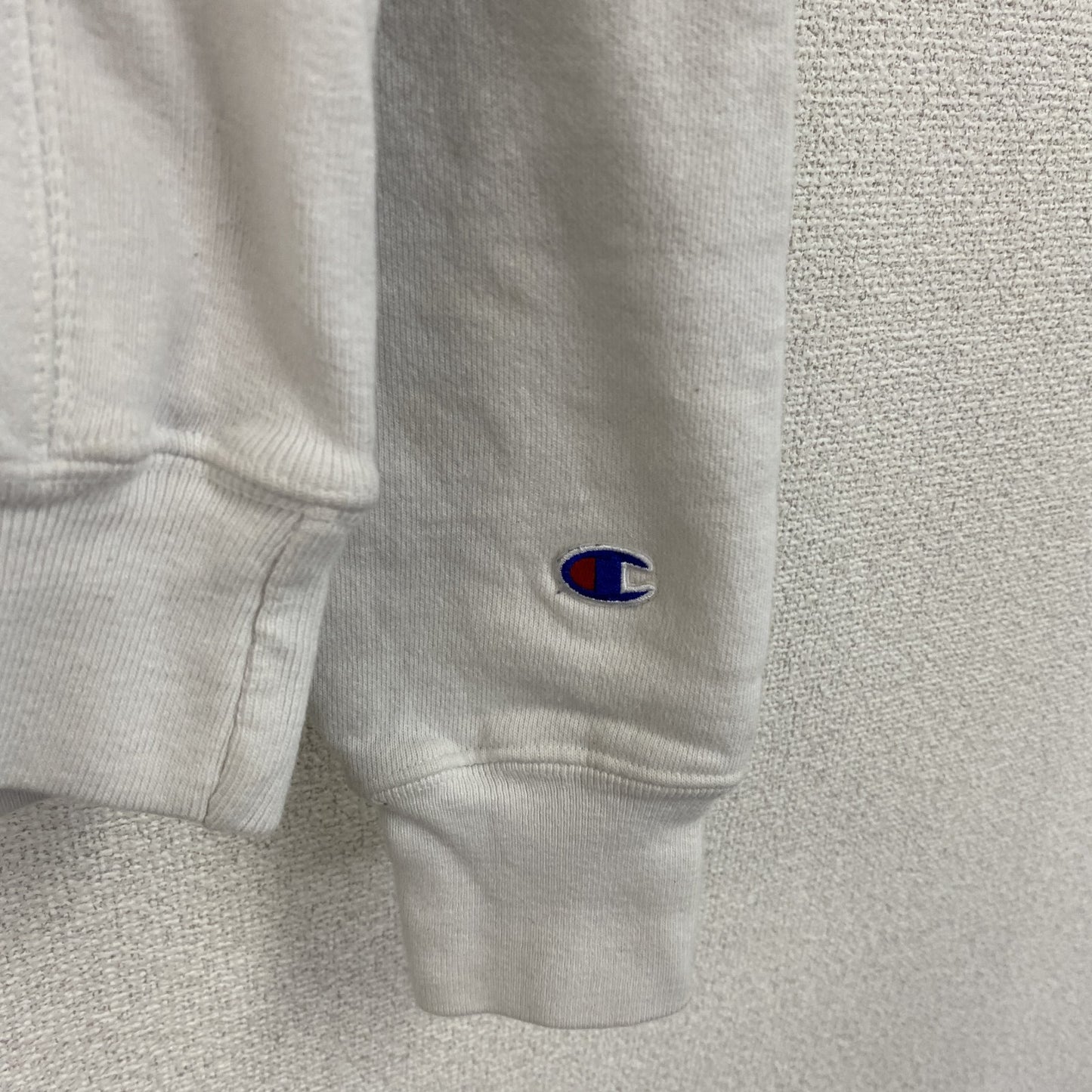 Champion　チャンピオン　リバースウィーブ　スウェットパーカー/フーディー　デカロゴ　白　ホワイト　Sサイズ