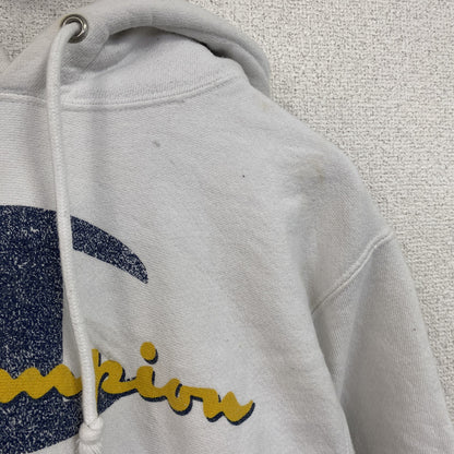 Champion　チャンピオン　リバースウィーブ　スウェットパーカー/フーディー　デカロゴ　白　ホワイト　Sサイズ
