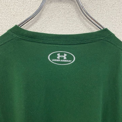 古着 used　UNDER ARMOUR アンダーアーマー　半袖プリントTシャツ　NCAA　アメフト　クルーネック　緑　Lサイズ