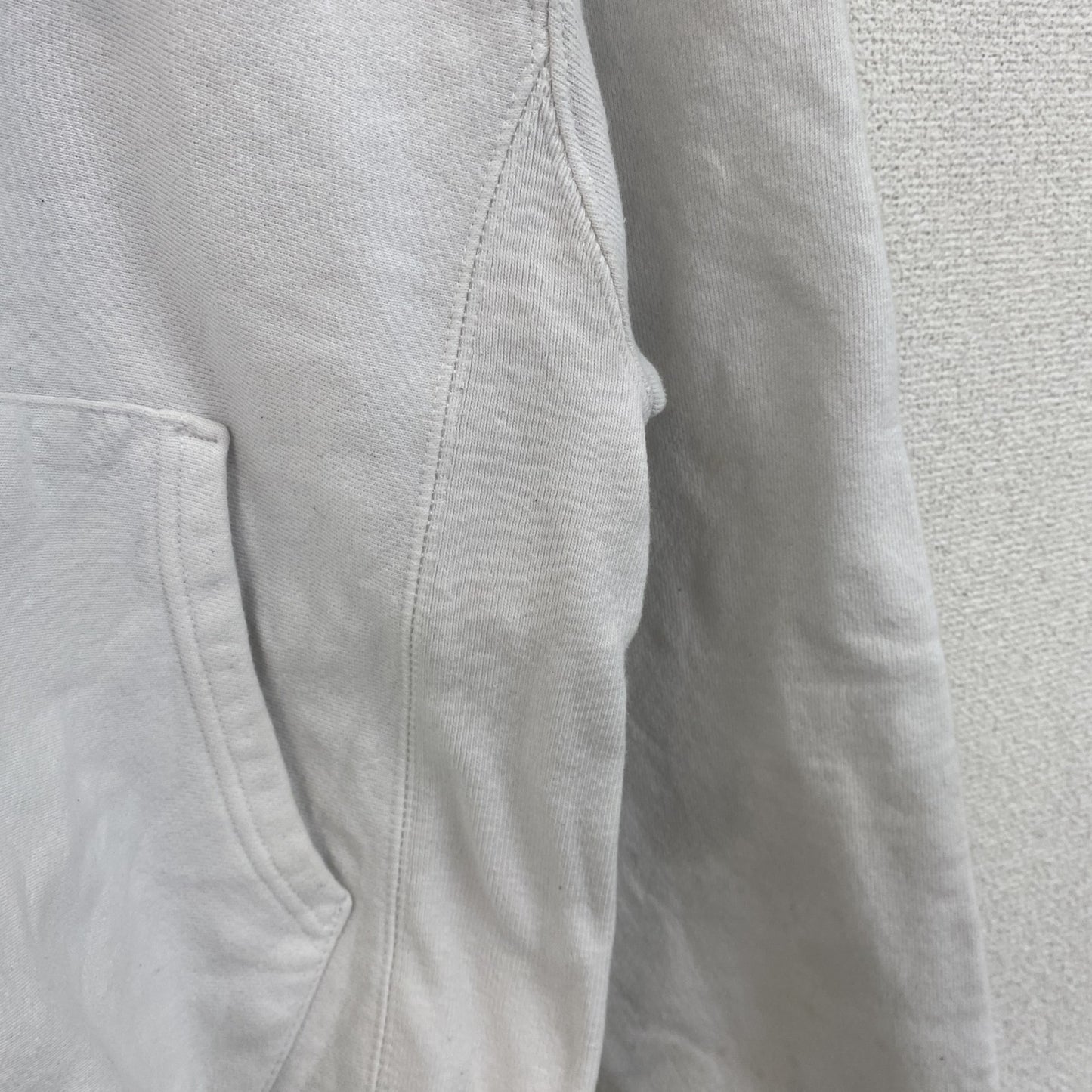 Champion　チャンピオン　リバースウィーブ　スウェットパーカー/フーディー　デカロゴ　白　ホワイト　Sサイズ