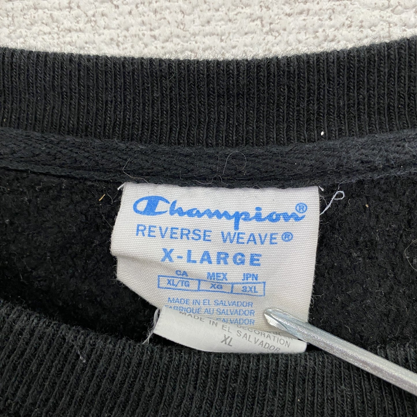 Champion　チャンピオン　リバースウィーブ　スウェット/トレーナー　黒　ブラック　XLサイズ　