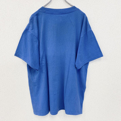 古着 used　TRY トライ　半袖ビッグプリントTシャツ　Disney　フロリダ　ミッキー　クルーネック　春夏服　青　XLサイズ