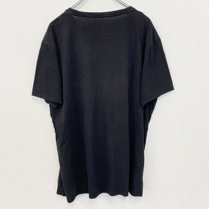古着 used　FSBN　半袖ダメージビッグプリントTシャツ　スター　星　クルーネック　春夏服　黒　カジュアルデザイン　XLサイズ