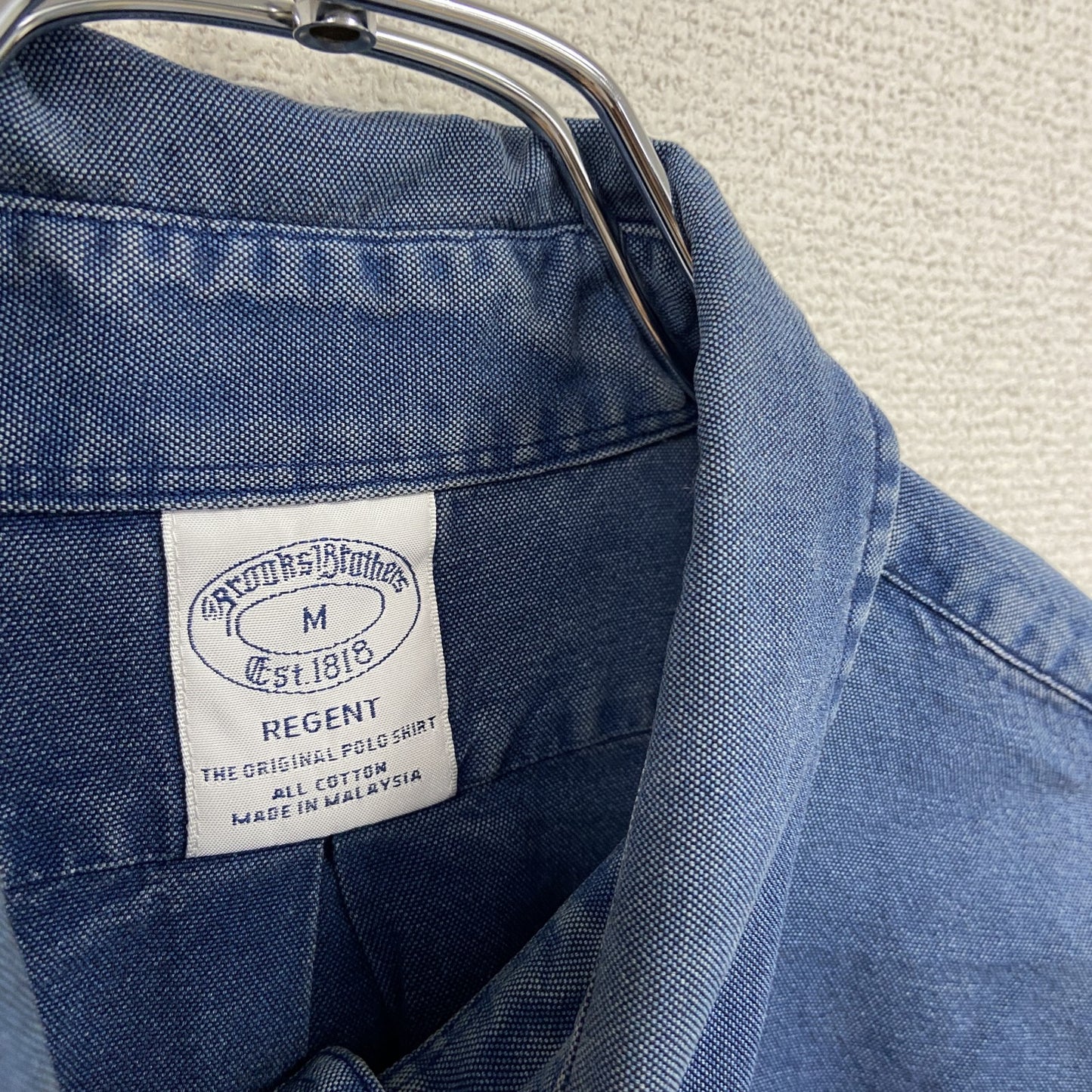 Brooks Brothers　ブルックスブラザーズ　長袖シャツ　ボタンダウンシャツ　青　ブルー　Mサイズ