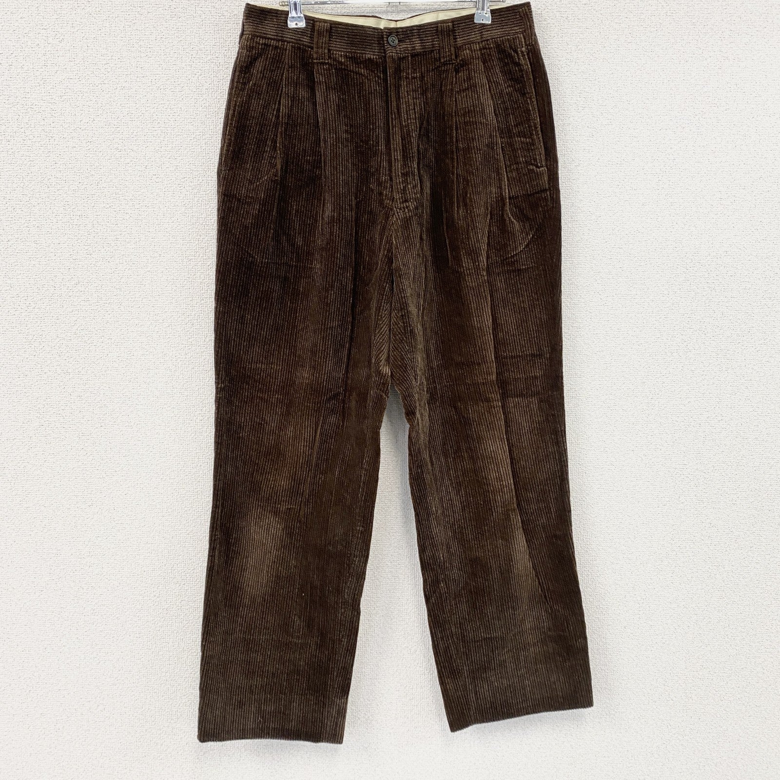 HIROKO KOSHINO HOMME　ヒロココシノオム　コーデュロイパンツ　ジップフライ　茶色　ブラウン　82サイズ