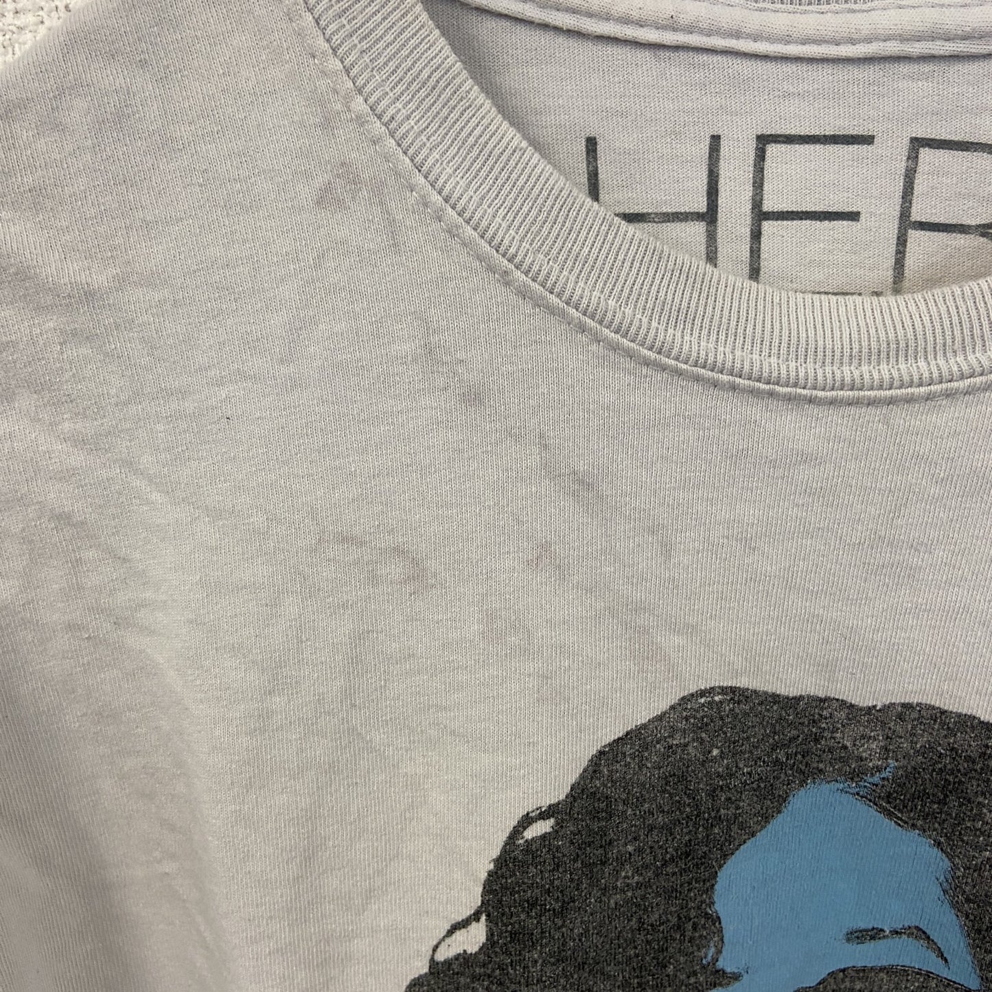 古着 used　H.E.R.　ハー　半袖アーティストプリントTシャツ　カジュアルデザイン　クルーネック　白　レトロ　Sサイズ