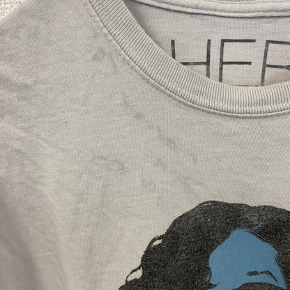 古着 used　H.E.R.　ハー　半袖アーティストプリントTシャツ　カジュアルデザイン　クルーネック　白　レトロ　Sサイズ