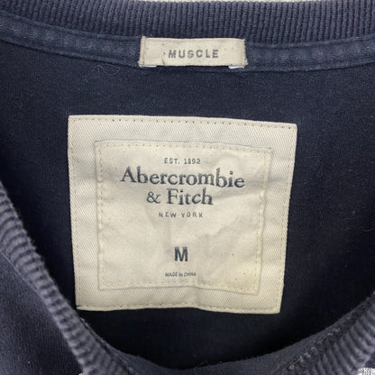 古着 used　Abercrombie&Fitch　半袖プリントTシャツ　シングルステッチ　90s　春夏服　ネイビー　Mサイズ