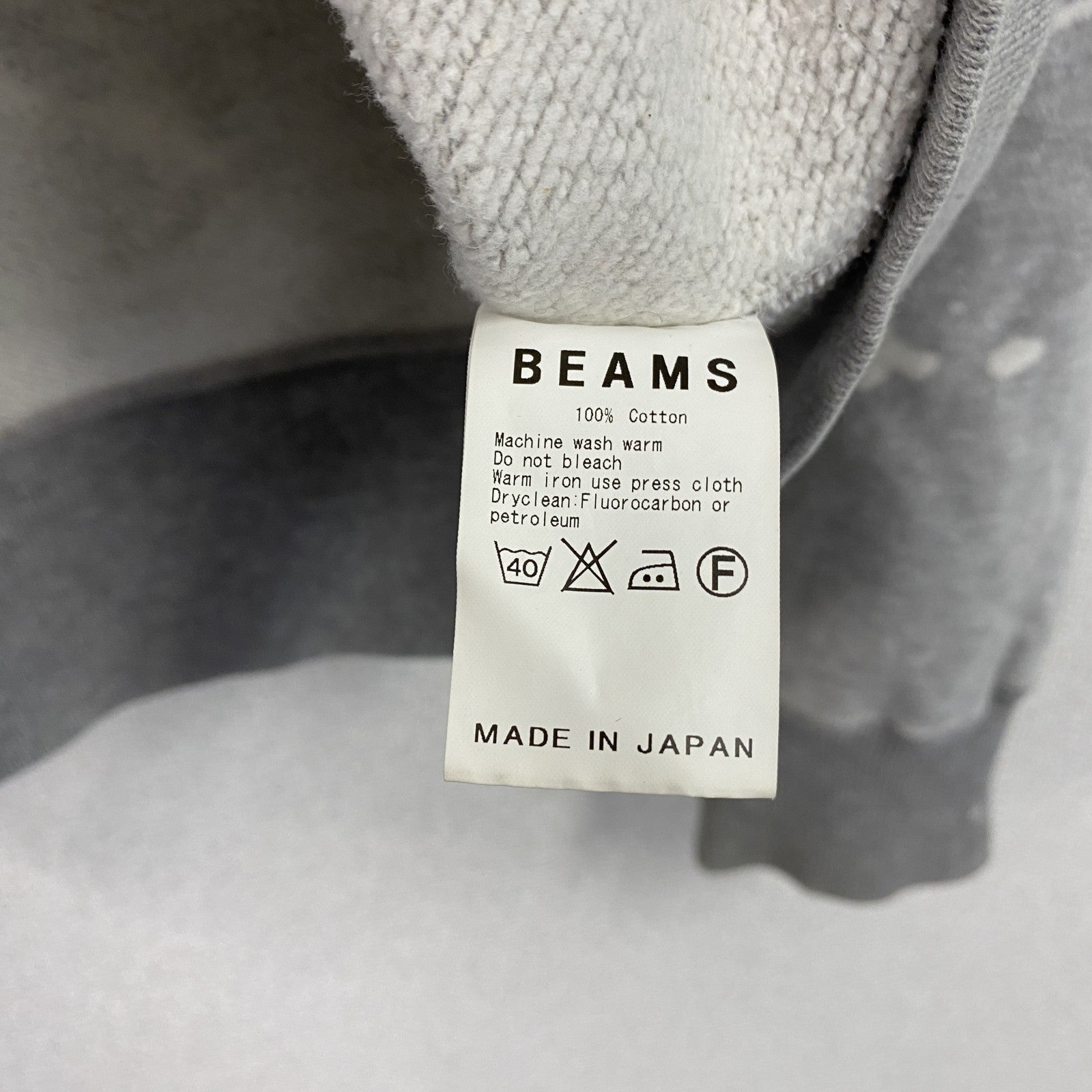BEAMS　ビームス　BUZZ RICKSON’S　バズリクソンズ　ブリーチスウェットパーカー/フーディー　グレー　Mサイズ　