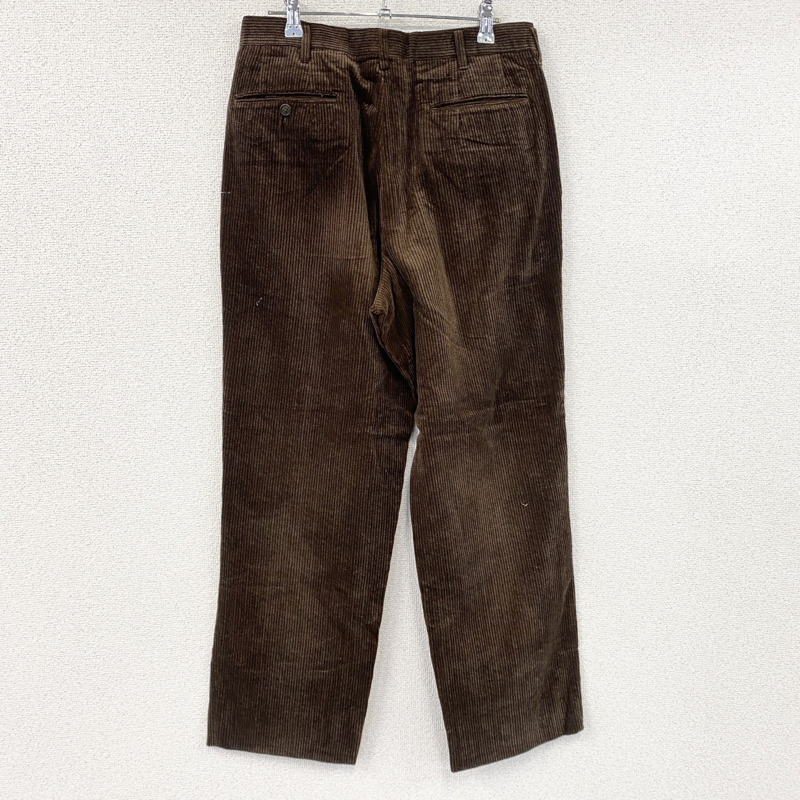 HIROKO KOSHINO HOMME　ヒロココシノオム　コーデュロイパンツ　ジップフライ　茶色　ブラウン　82サイズ