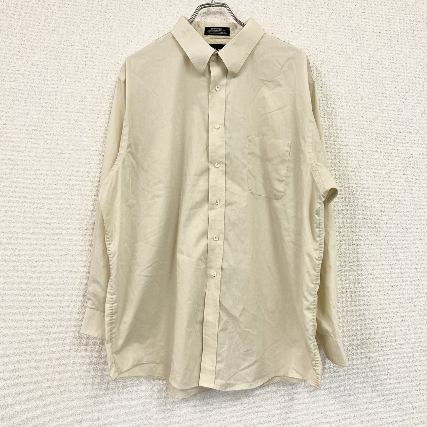 croft&barrow　長袖シャツ　クリーム色　17サイズ
