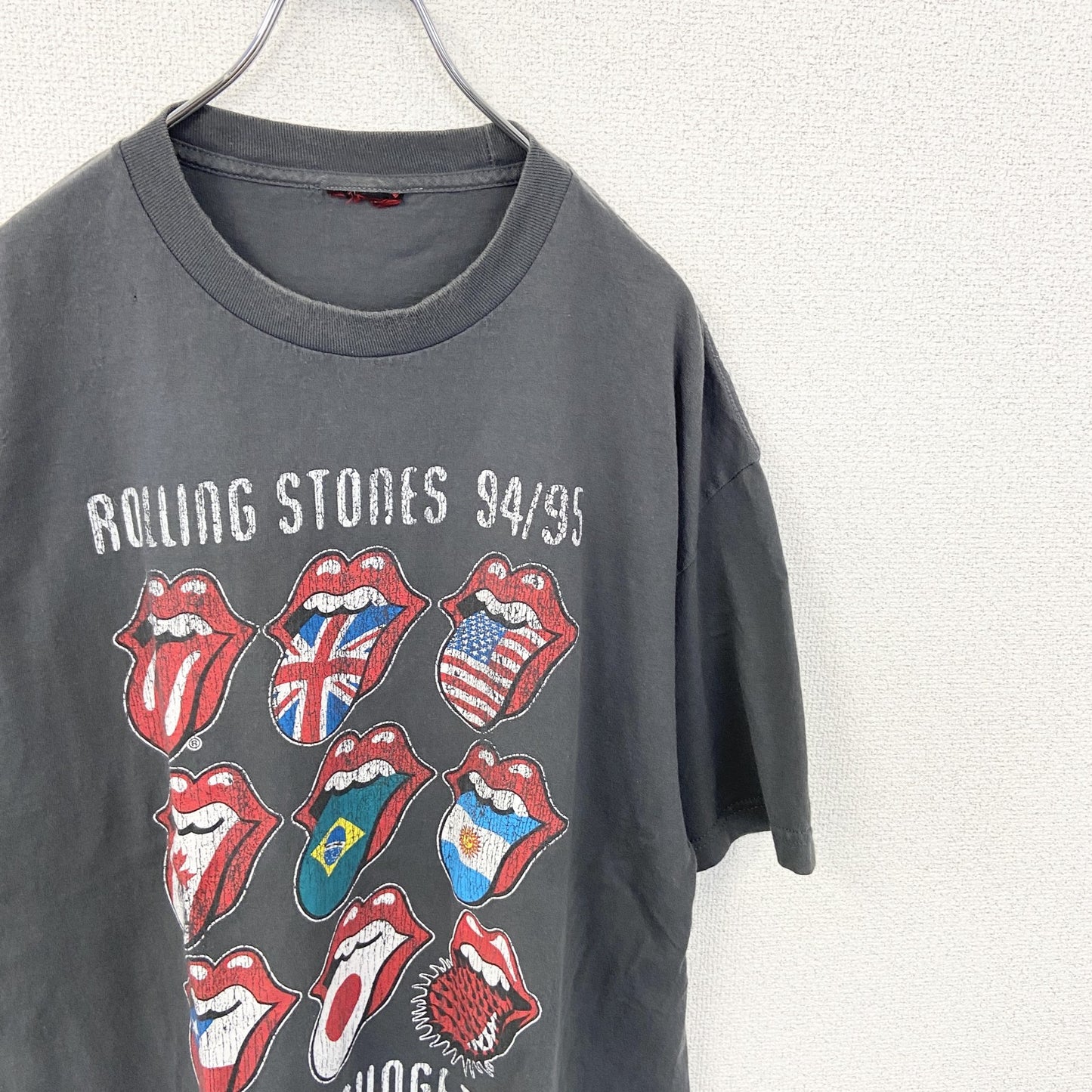 古着 used　The Rolling Stones ローリング ストーンズ　半袖プリントTシャツ　グレー　レトロ　Mサイズ