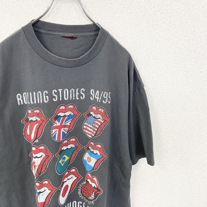 古着 used　The Rolling Stones ローリング ストーンズ　半袖プリントTシャツ　グレー　レトロ　Mサイズ