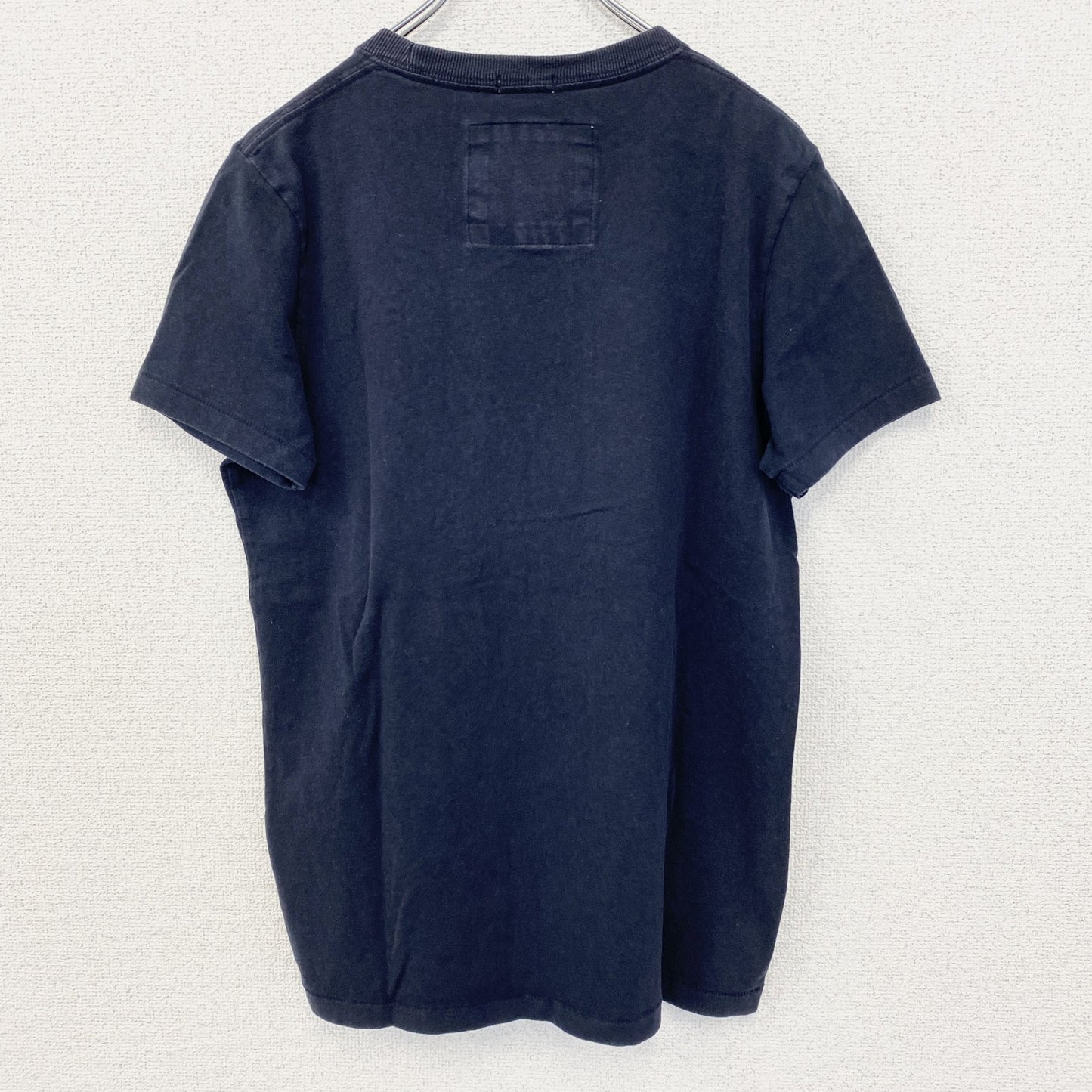 古着 used　Abercrombie&Fitch　半袖プリントTシャツ　シングルステッチ　90s　春夏服　ネイビー　Mサイズ