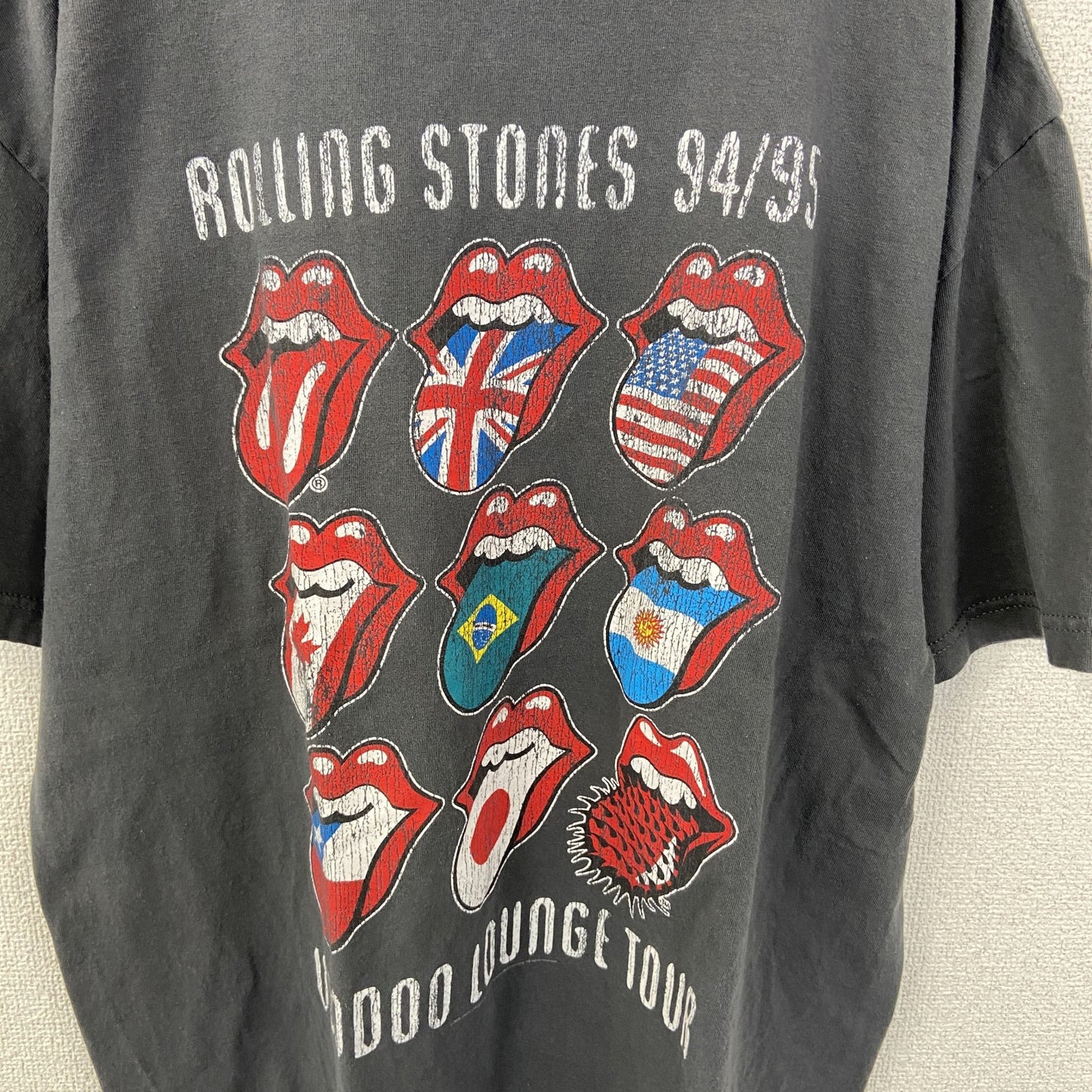 古着 used　The Rolling Stones ローリング ストーンズ　半袖プリントTシャツ　グレー　レトロ　Mサイズ