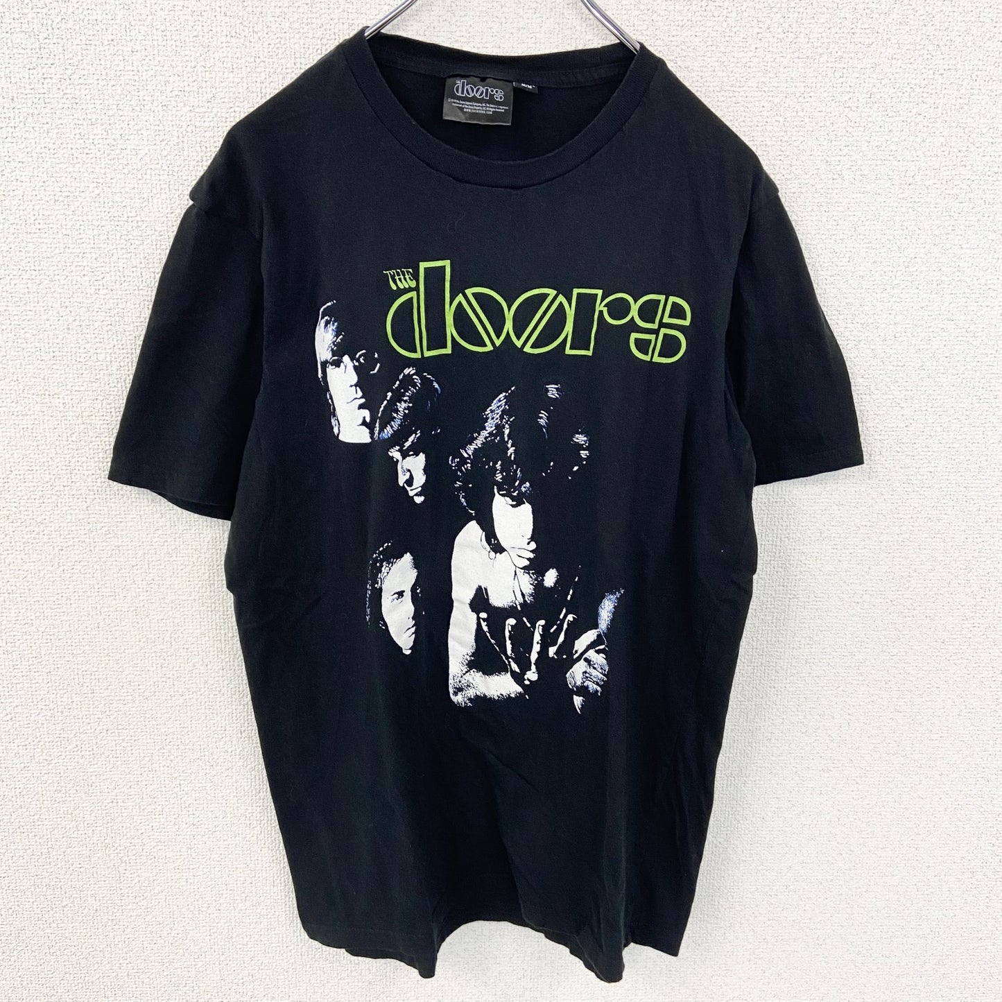 古着 used　The Doors　ドアーズ　半袖プリントバンドTシャツ　ジム モリソン　レトロ　クルーネック　黒　Mサイズ