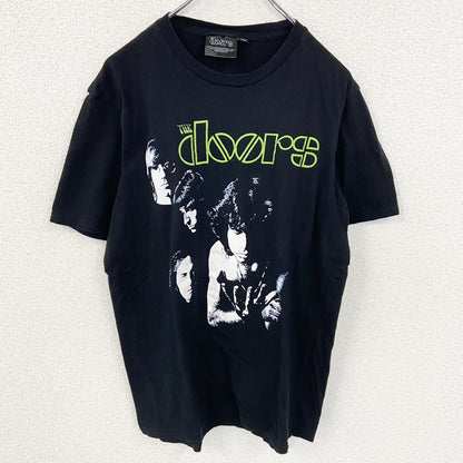 古着 used　The Doors　ドアーズ　半袖プリントバンドTシャツ　ジム モリソン　レトロ　クルーネック　黒　Mサイズ